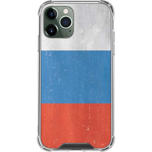Russian Flag Distressed iPhone 12 Pro Max Clear Case